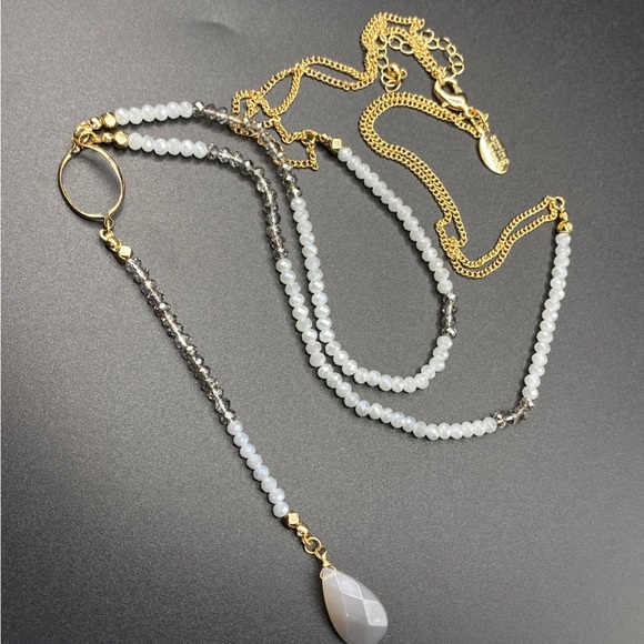 SPRING STREET Long Necklace Faceted Beads Long Pendant - Picture 9 of 9